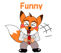 Conversation with fox English sticker #4770379