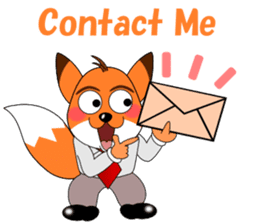 Conversation with fox English sticker #4770381