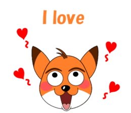 Conversation with fox English sticker #4770382