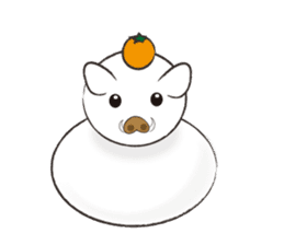 animals of rice cake sticker #4770741