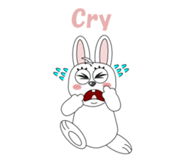 Conversation with funny rabbit English sticker #4770876