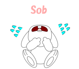 Conversation with funny rabbit English sticker #4770877