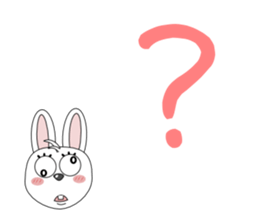 Conversation with funny rabbit English sticker #4770878
