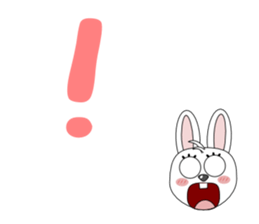 Conversation with funny rabbit English sticker #4770879