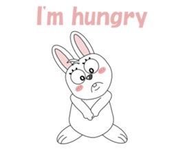 Conversation with funny rabbit English sticker #4770883