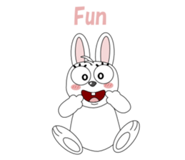 Conversation with funny rabbit English sticker #4770884