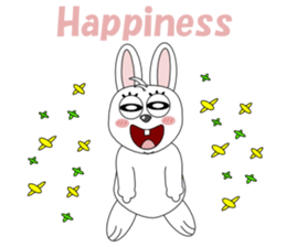 Conversation with funny rabbit English sticker #4770888