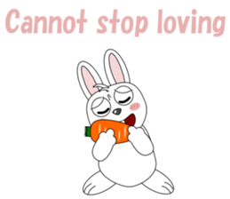 Conversation with funny rabbit English sticker #4770891