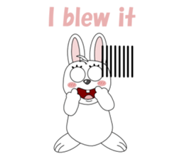 Conversation with funny rabbit English sticker #4770894