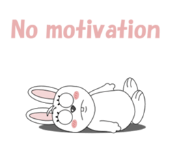 Conversation with funny rabbit English sticker #4770898
