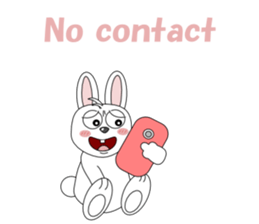 Conversation with funny rabbit English sticker #4770900