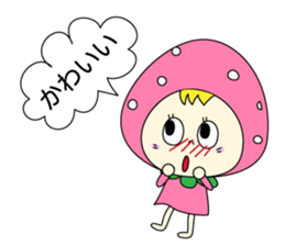 red strawberry girl sticker #4771032