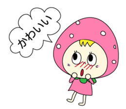 red strawberry girl sticker #4771032