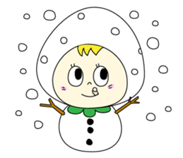 red strawberry girl sticker #4771040