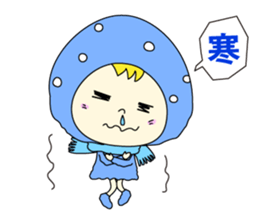 red strawberry girl sticker #4771043