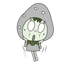 red strawberry girl sticker #4771050