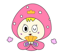 red strawberry girl sticker #4771054