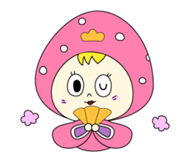 red strawberry girl sticker #4771054