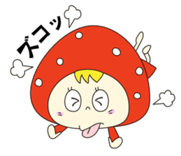 red strawberry girl sticker #4771057