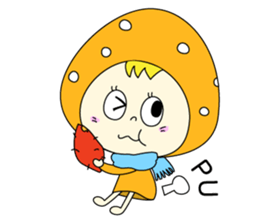 red strawberry girl sticker #4771060