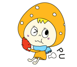 red strawberry girl sticker #4771060