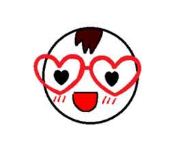 glasses's red frame sticker #4771144