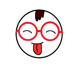 glasses's red frame sticker #4771155