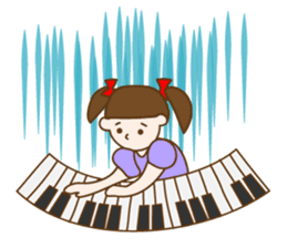 I love Piano sticker #4771196