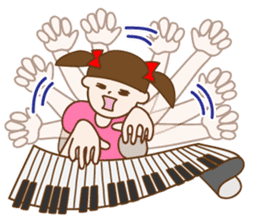 I love Piano sticker #4771203