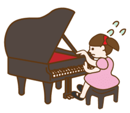 I love Piano sticker #4771207