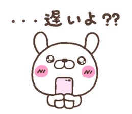 rabbit heart 6 sticker #4772073