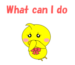 Conversation in the chick English sticker #4772285