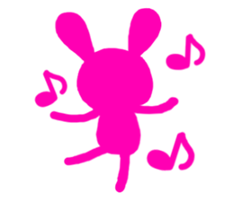Silhouette rabbit sticker #4772424