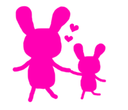 Silhouette rabbit sticker #4772425
