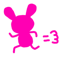 Silhouette rabbit sticker #4772426