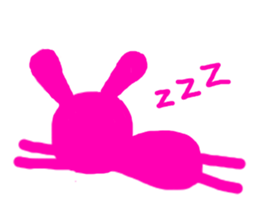 Silhouette rabbit sticker #4772427