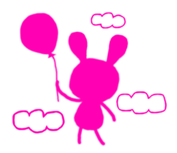 Silhouette rabbit sticker #4772430