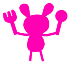 Silhouette rabbit sticker #4772432