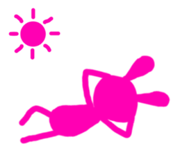 Silhouette rabbit sticker #4772433