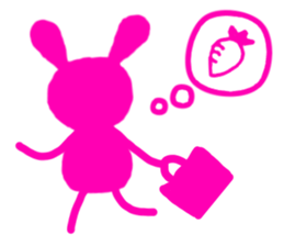 Silhouette rabbit sticker #4772437