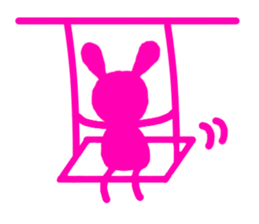 Silhouette rabbit sticker #4772439