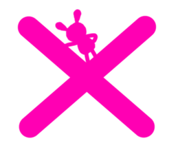 Silhouette rabbit sticker #4772442