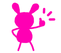 Silhouette rabbit sticker #4772444