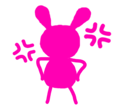 Silhouette rabbit sticker #4772451