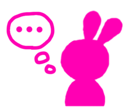 Silhouette rabbit sticker #4772452