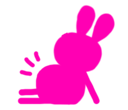 Silhouette rabbit sticker #4772453