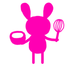 Silhouette rabbit sticker #4772454