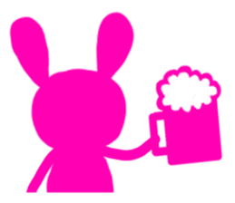 Silhouette rabbit sticker #4772455