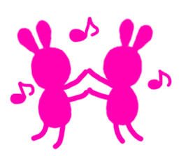Silhouette rabbit sticker #4772458