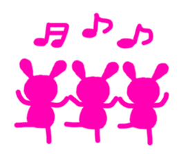 Silhouette rabbit sticker #4772459